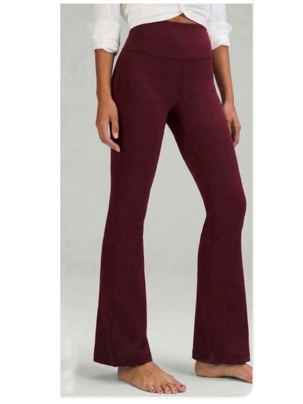 Lululemon Groove Nulu Super-High-Rise Flared Pant Size 10 Burgundy